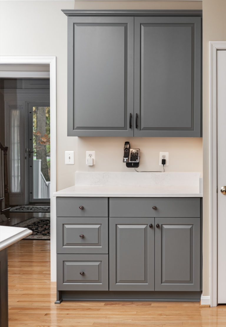Extra cabinet and countertop space provide a much-needed area in today’s kitchens. 