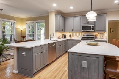 Having more space between the cabinets in the kitchen