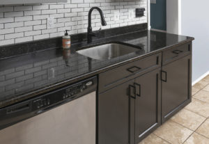 Beautiful black Sink in a Kitchen