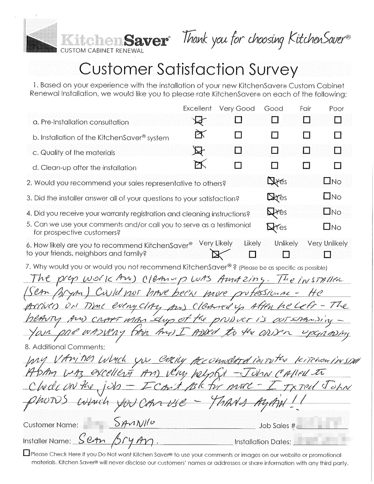  Santullo Testimonial Card