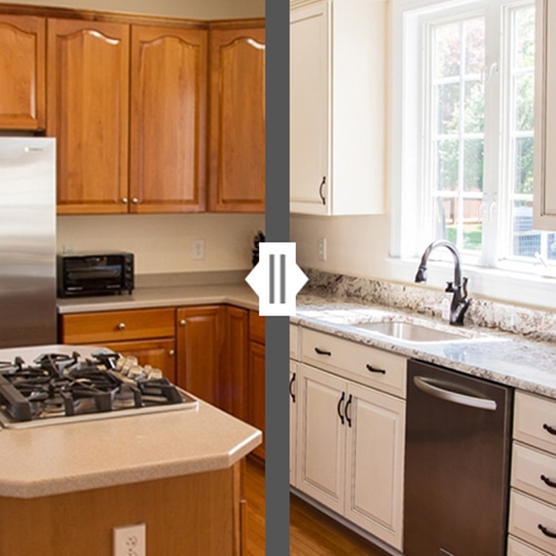 cabinet refacing before and after photos kitchen saver