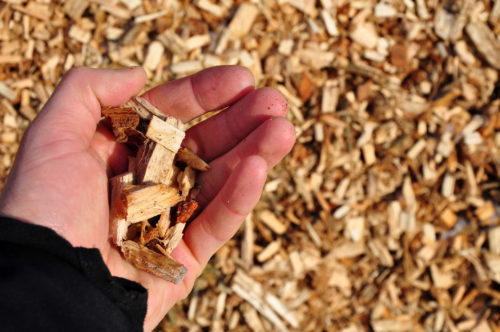  the fibers of these wood chips will be rewoven into a dense strong material called MDF.